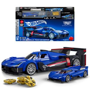 Mattel Brick Shop Hot Wheels Projet Gtp Hypercar de Cadillac, Kit de Construction de Jouets 236 Pièces de Collection