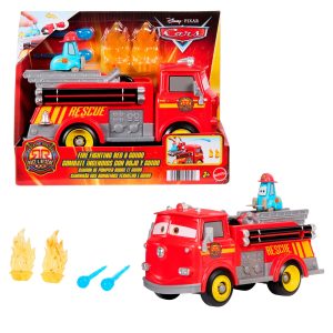 Cars Coffret Camion de Pompier Red& Guido Course de Radiator Springs